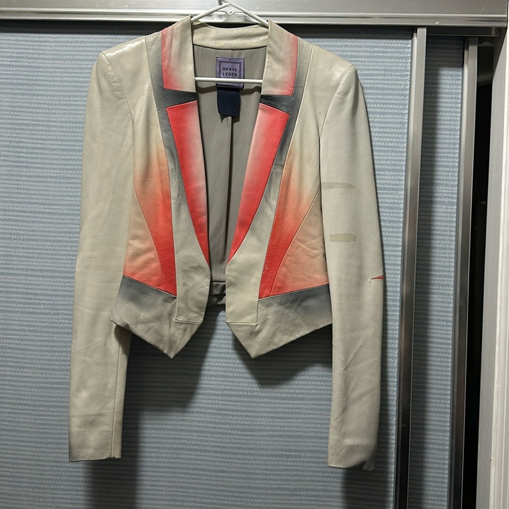 Herve Leger Leather Jacket